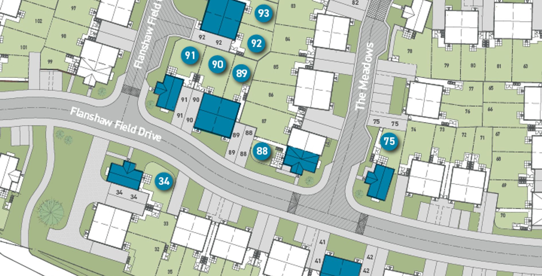 Harrap Meadows, Flanshaw Way, Wakefield, West Yorkshire WF2 9FT, WF2 9FU 3 bed house in