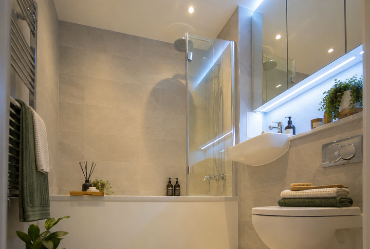 A bathroom with a bathtub, shower, sink, and toilet.