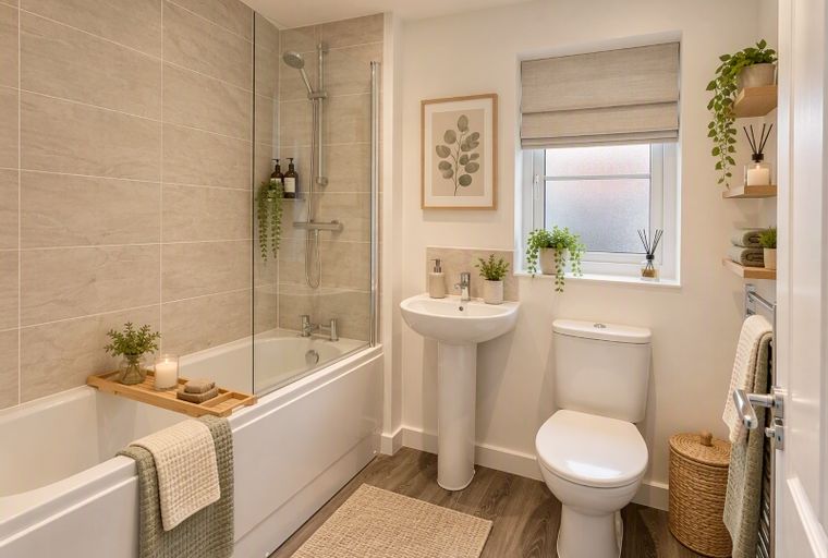 A bathroom with a bathtub, shower, sink, and toilet.