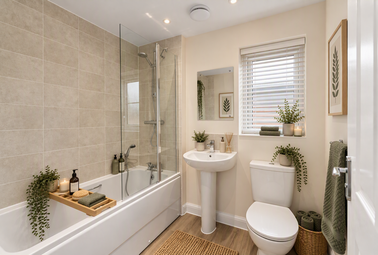 A bathroom with a bathtub, shower, sink, and toilet.