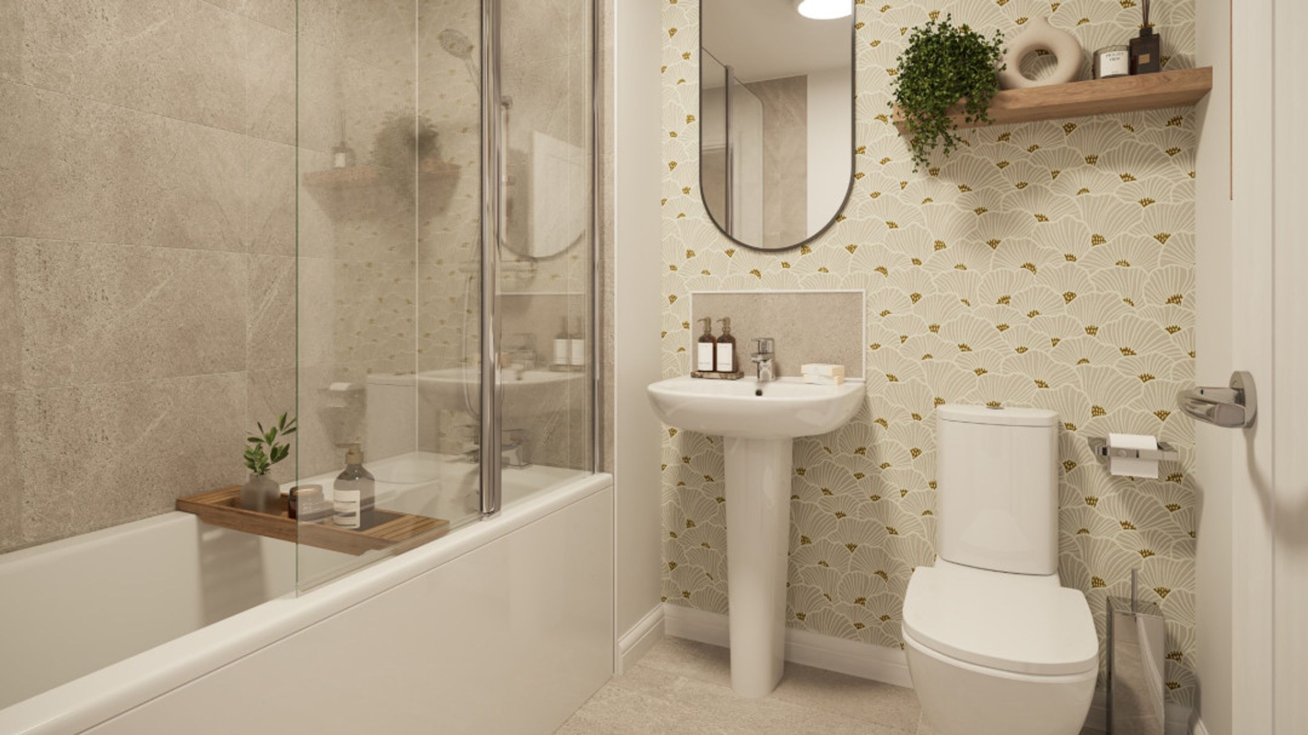 A bathroom with a bathtub, a sink, and a toilet.